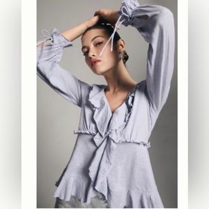 By Anthropologie long sleeve blouse size S